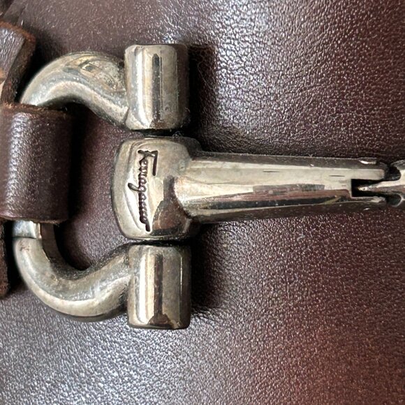 Mens Brown Leather Ferragamo Loafers Slip-Ons Designer Mens Shoes Sz 7.5 EE - Picture 4 of 16